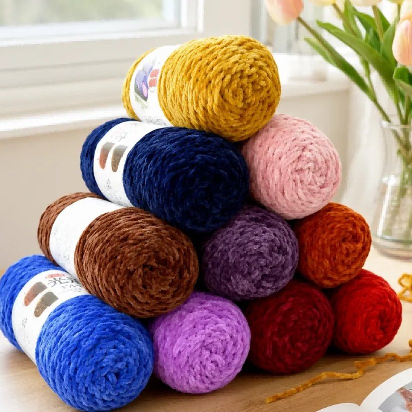 Fancy Yarn Glossy Velvet Yarn